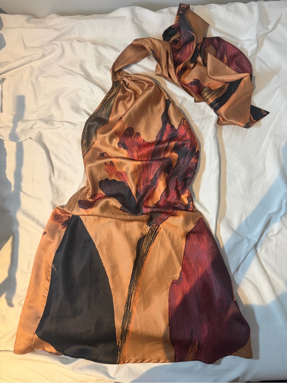 PrettyLittleThing Multi-Color Satin Dress